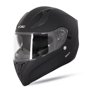 Full-Face Motorcycle Helmet W-TEC Vesco - Glossy Black-Neon Yellow - Black Matt-Reflex