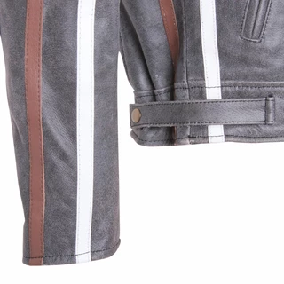 Leather Moto Jacket BOS 2058 Vintage Grey