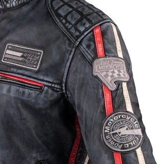 Men's Leather Motorcycle Jacket B-STAR Shibenick Blue