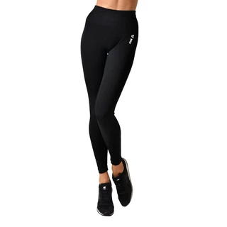 Női varrásmentes leggings Boco Wear Black Cropped - fekete