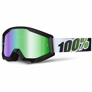 100% Strata Motocross Brille - Hope blau, blauer chrom Visiers mit Stifte für Slides