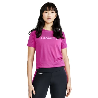 Dámské triko CRAFT W CORE Unify Logo - světle růžová - růžová