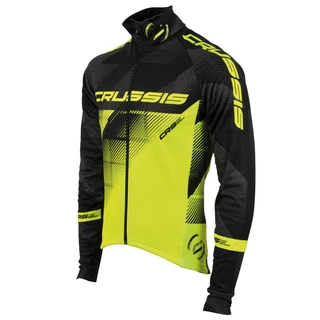 Men’s Cycling Jacket CRUSSIS Black-Fluo Yellow - Black-Fluo Yellow