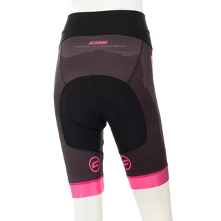 Női kerékpáros rövidnadrág Crussis CSW-069 - fekete-rózsaszín