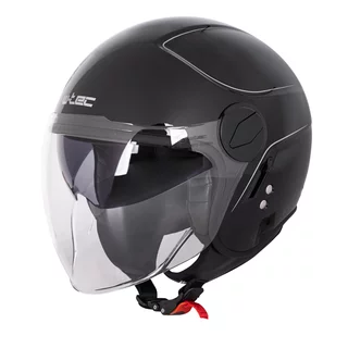 Kask otwarty ma motor, skuter z blendą W-TEC Vernante - Błyszczący czarny