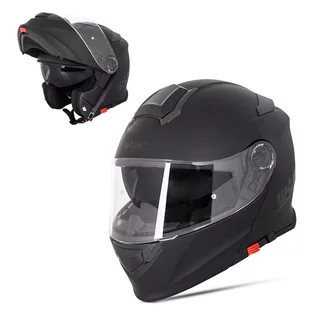 Flip-Up Motorcycle Helmet W-TEC Venero - Magic Matt Black - Magic Matt Black