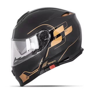 Flip-Up Motorcycle Helmet W-TEC Venero - Rosanero