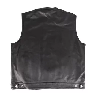 Kožená moto vesta W-TEC Delasola - čierna