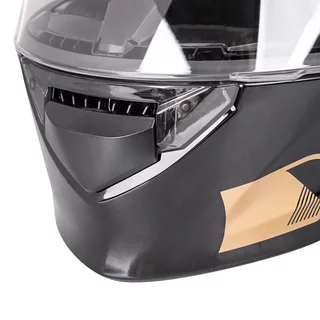 Flip-Up Motorcycle Helmet W-TEC Venero - Glossy Black-Gold