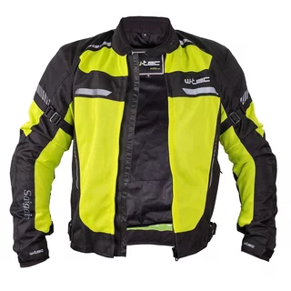 Nyári motoros kabát  W-TEC Saigair - Fluo Sárga-Fekete