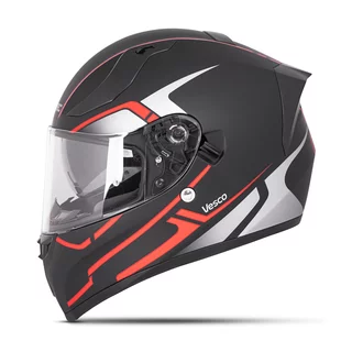 Full-Face Motorcycle Helmet W-TEC Vesco - Black Matt-Reflex