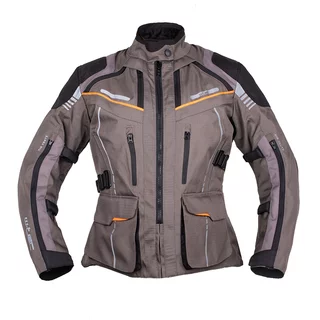 Women’s Touring Motorcycle Jacket W-TEC Smackton Lady - Grey Orange