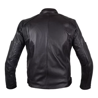 W-TEC Helsin Leder Motorradjacke - schwarz-weiß