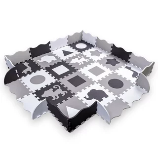 Pěnové puzzle s ohrádkou inSPORTline Trastino 30,5x30,5x1 cm, 36ks