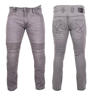 Pánske moto jeansy BOS Micas - Acid Black - Gray