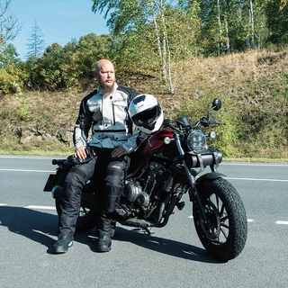 Men’s Touring Motorcycle Jacket BOS Maximum - Gray