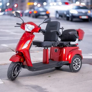 Two-Person Three-Wheel Electric Scooter inSPORTline Zorica Duo - Red