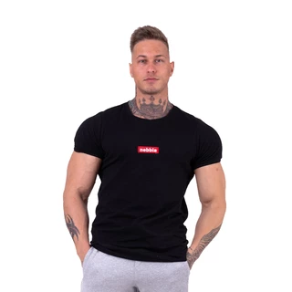 Nebbia Red Label V-typical 142 Herren T-Shirt - Black-Light Brown