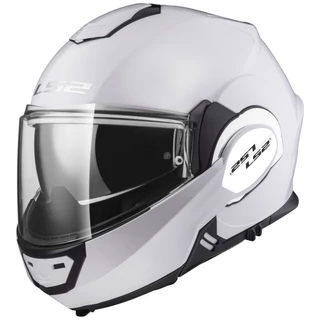 LS2 FF399 Valiant Motorradklapphelm - Gloss White