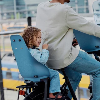Zadní sedačka na kolo s adaptérem a nosičem na sedlovku Urban Iki - Bincho černá/Kurumi hnědá