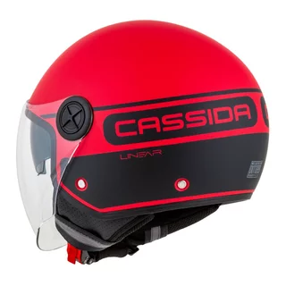 Motorradhelm Cassida Handy Plus Linear rot matt/schwarz
