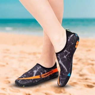 Buty kąpielowe do wody jeżowce inSPORTline Granota dla kobiet i mężczyzn - Czarny/pomarańczowy