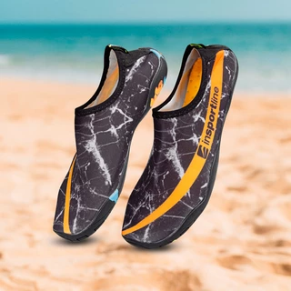 Buty kąpielowe do wody jeżowce inSPORTline Granota dla kobiet i mężczyzn - Czarny/pomarańczowy