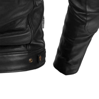 Men’s Leather Motorcycle Jacket W-TEC Urban Noir - Black