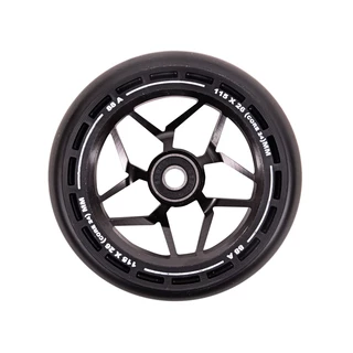 Scooter Wheels LMT L 115 mm w/ ABEC 9 Bearings - Black-Green - Black/black
