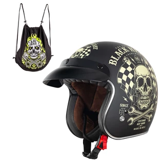 Motorcycle Helmet W-TEC Kustom Black Heart - Starter, Matte Black