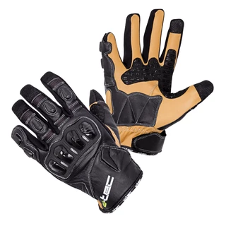 Leather Motorcycle Gloves W-TEC Flanker B-6035 - Black