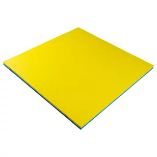 Puzzle tatami podložka inSPORTline Malmeida 100x100x4 cm - modro-žlutá