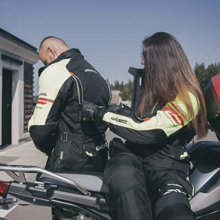 Női motoros nadrág W-TEC Spirital Lady - fekete-fluor sárga