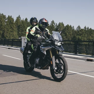 Női motoros kabát W-TEC Ventura Lady - fekete-fluor sárga