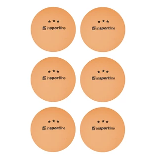 Piłeczki pingpongowe do tenisa stołowego inSPORTline Elisenda S3 6 szt - Biały - Pomarańczowy