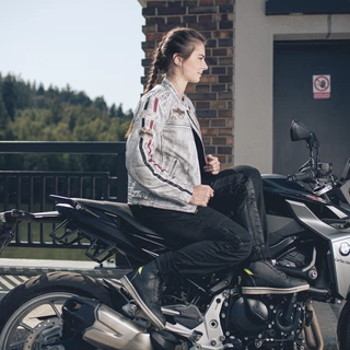 Women’s Leather Motorcycle Jacket W-TEC Sheawen Lady White