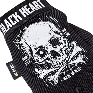 Rękawice motocyklowe W-TEC Black Heart Web Skull - Czarny