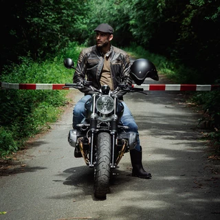 W-TEC Mungelli Leder Motorradjacke - vintage braun