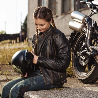 Damska skórzana kurtka motocyklowa W-TEC Black Heart Lizza