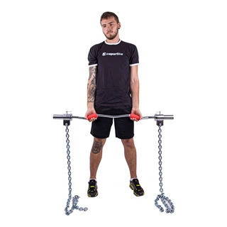 Súlyemelő lánc rúddal inSPORTline Chainbos Set 2x15 kg