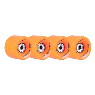 The wheels on the skateboard WORKER 60*45 mm incl. ABEC 5 bearings - 4 pieces - Orange
