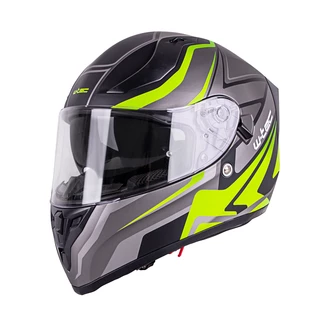 Integral Motorcycle Helmet W-TEC Vintegra Graphic - Black-Fluo Yellow
