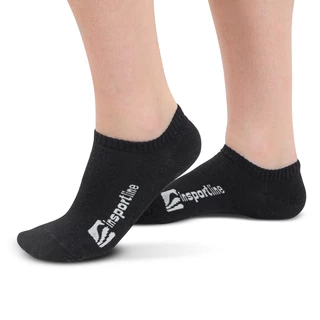 Bambusové členkové ponožky inSPORTline Bambuo Low AG+ - čierna