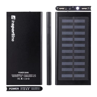 Powerbank z panelem słonecznym 20 000 mAh inSPORTline Inergymo LED