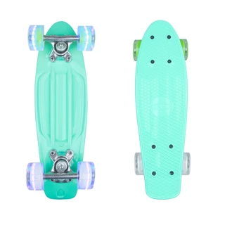 Mini Penny Board WORKER Pico 17" with Light Up Wheels - Blue