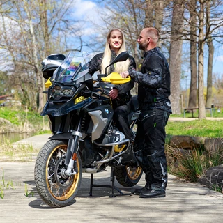 Męskie letnie spodnie motocyklowe W-TEC Jori - Czarno-Szary Digi-Camo