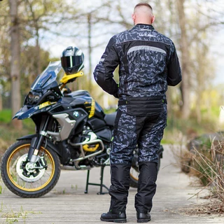 Męskie spodnie motocyklowe W-TEC Toregate - Czarno-Szary Digi-Camo