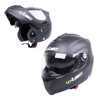 Flip-Up Motorcycle Helmet W-TEC NK-839 - Matt Black