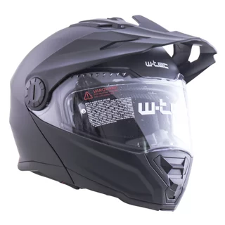 W-TEC Biscaia P/J aufklappbarer Enduro-Helm - schwarz glänzend