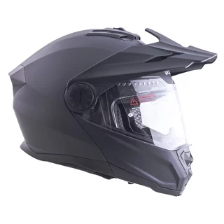 Kask motocyklowy enduro Flip-Up W-TEC Biscaia P/J - Czarny błyszczący